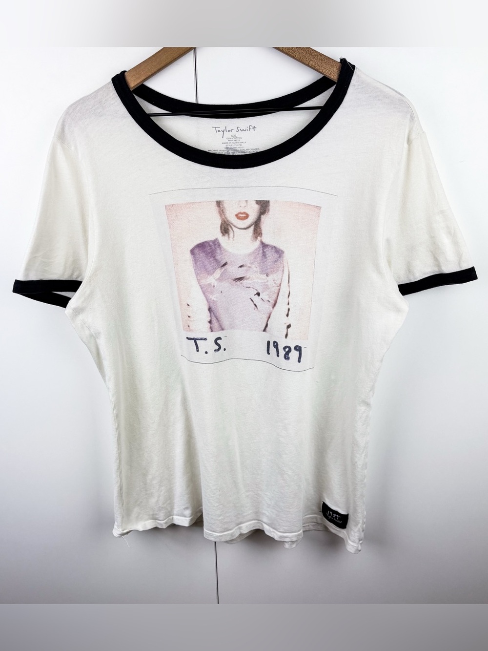 Taylor Swift 1989 World Tour Polaroid Ringer Tee T Shirt Original Vintage XXL